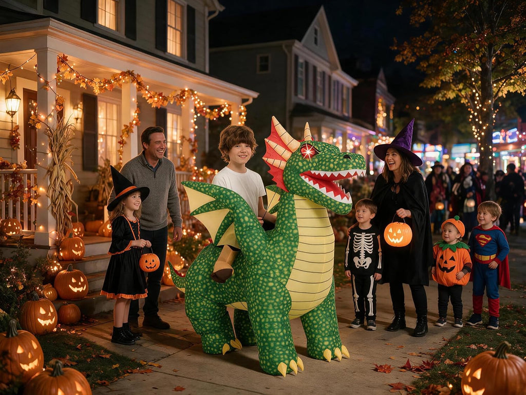 Inflatable Dinosaur Costume for Kids,Blow Up Halloween T Rex Suit