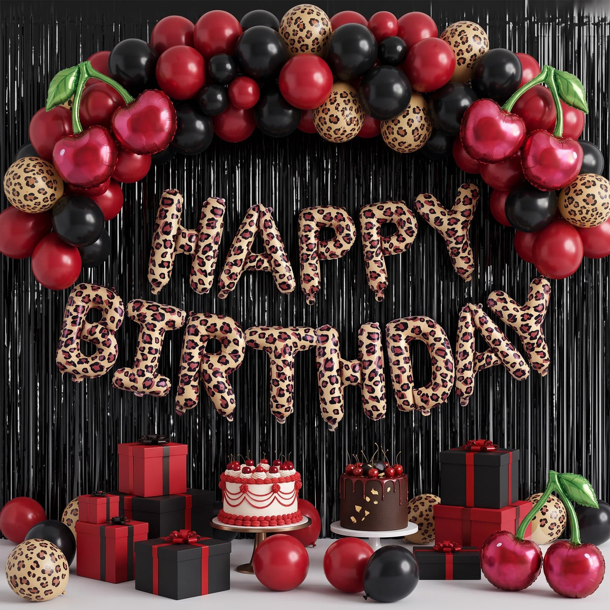 TONIFUL 16 Inch Black Happy Birthday Balloons Banner Decorations for Men