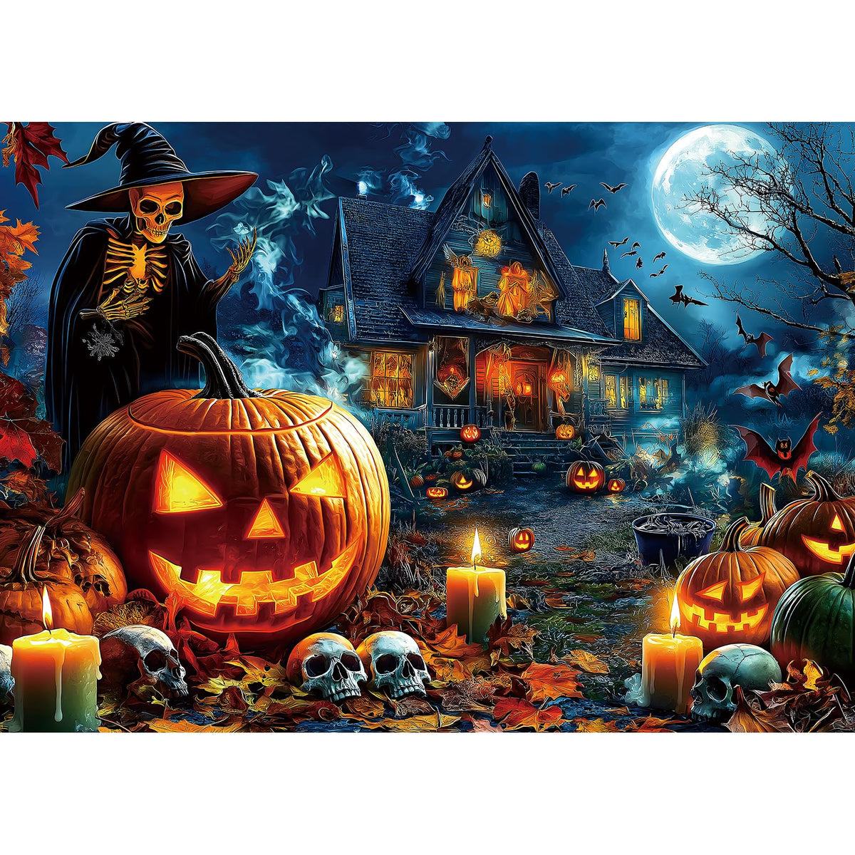 Blueforest Halloween Haunted Mansion Puzzles for Adults 1000 Pieces