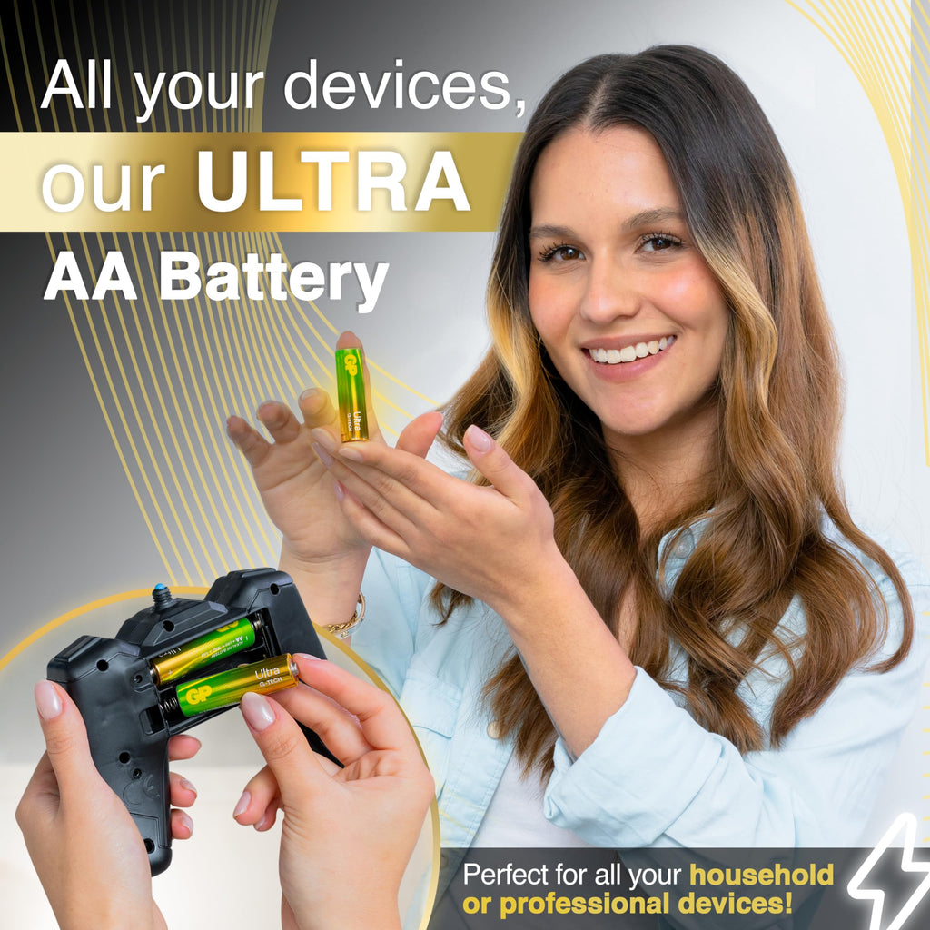 Ultra Alkaline Triple A Batteries, Long Lasting Power - Ideal for Camera, Alarm & Industrial Use - 10-Year Shelf Life - 36 Pack by GP AAA Batteries