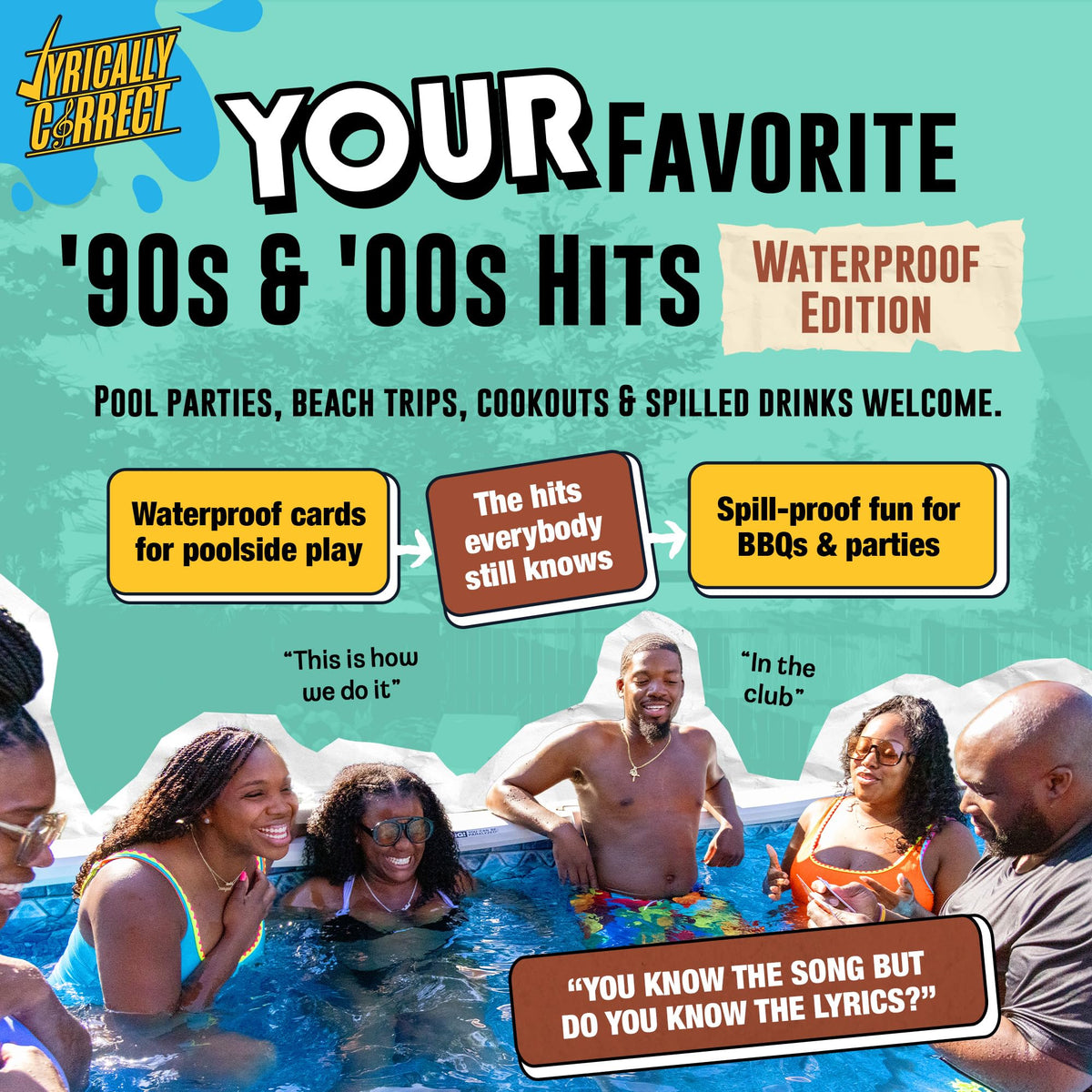 Lyrically Correct '90s & 2000s Pop Edition – Music Trivia Family Card Game
