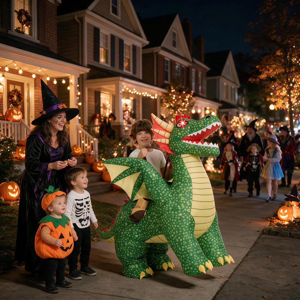 Inflatable Dinosaur Costume for Kids,Blow Up Halloween T Rex Suit