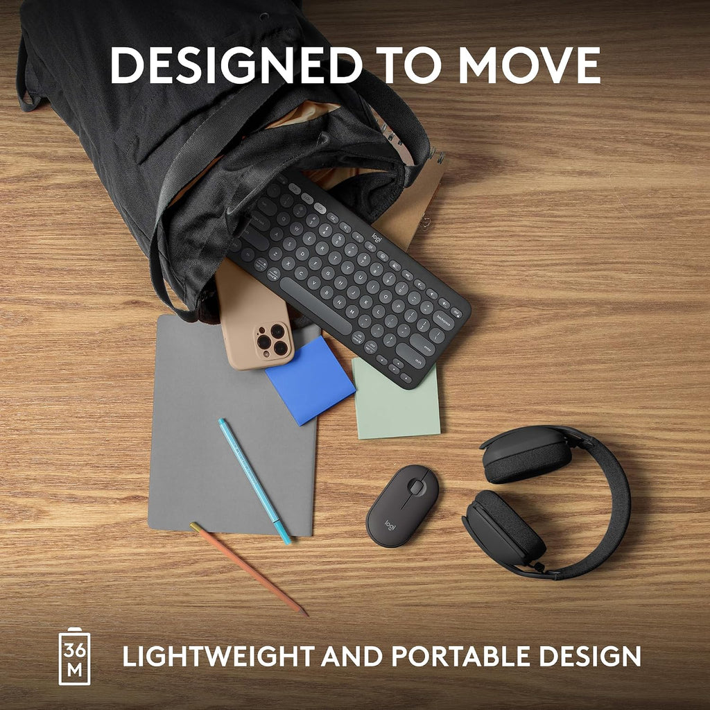 Logitech Pebble Keys 2 K380s, Multi-Device Bluetooth Wireless Keyboard