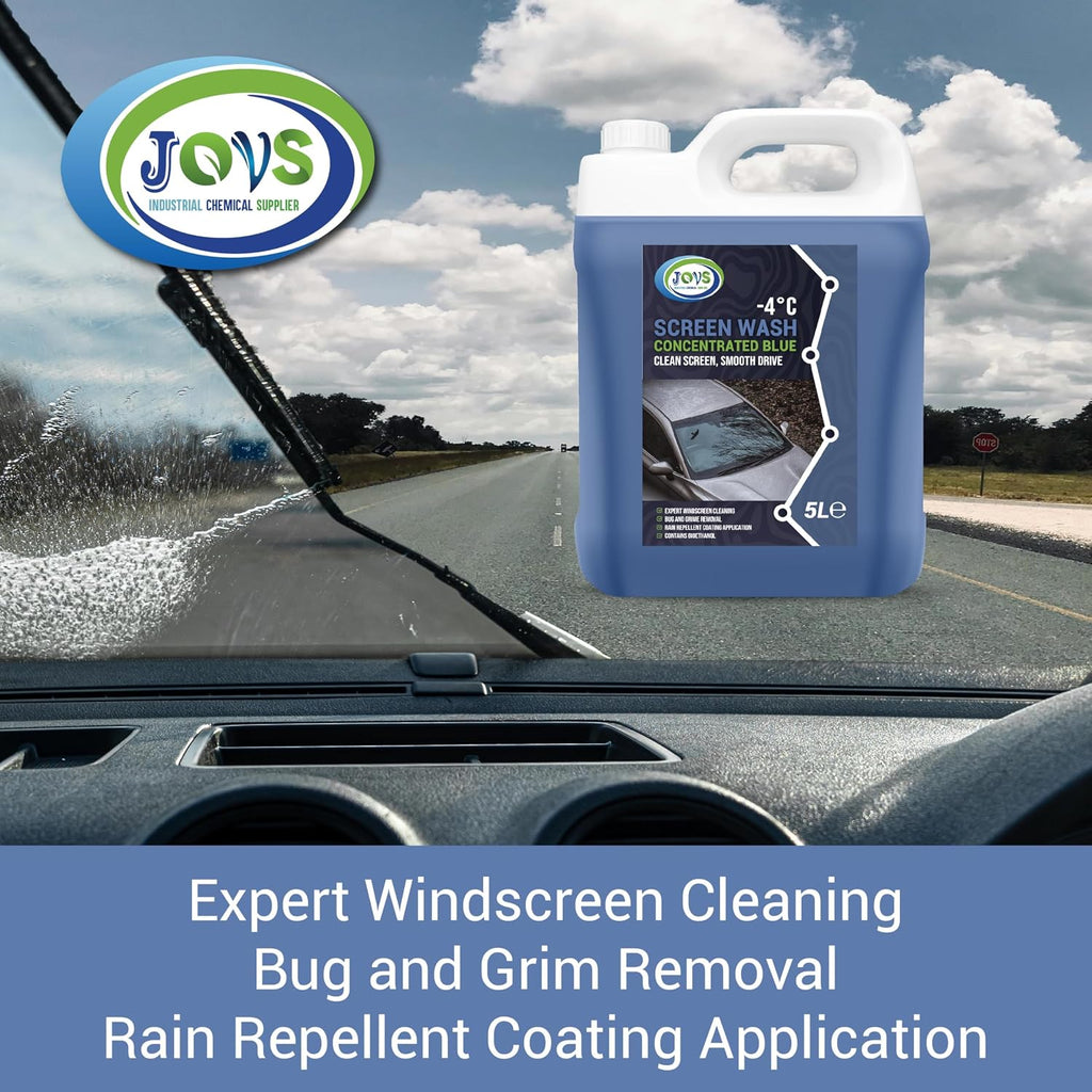 Screenwash 2x 5 Litre - Screen Wash for Cars, Windscreen - Concentrate & Effective to -4°C - Car Screen Washer Fluid & Windscreen Cleaner.