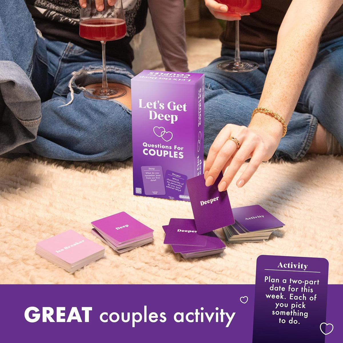Let's Get Deep, A Question Card Game for Couples by Relatable