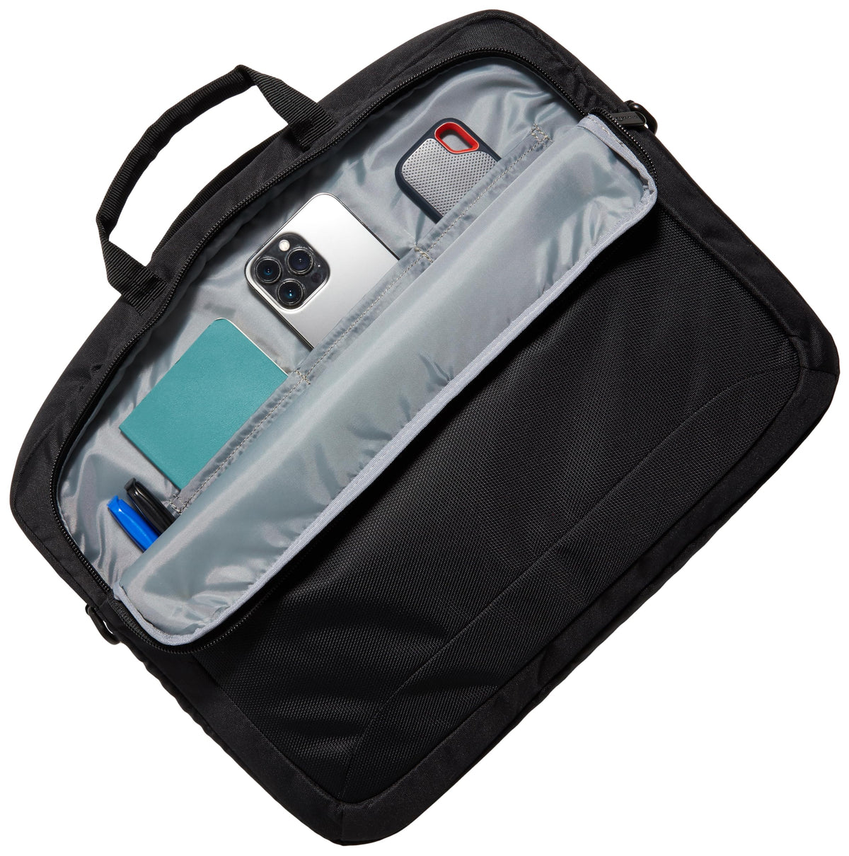Amazon Basics Laptop Shoulder Bag, Slim 15.6 inch, Black, 1-Pack