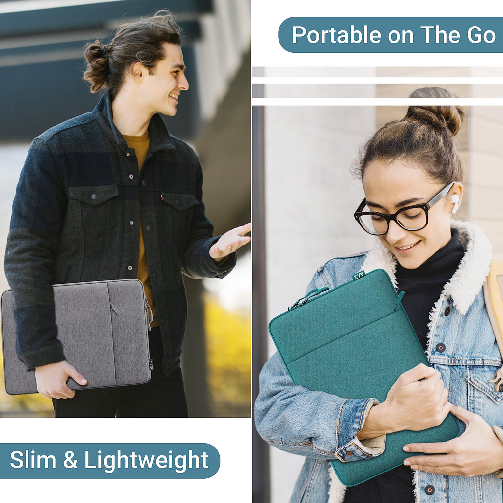 ZYB 16 Inch Laptop Sleeve Case,Shockproof Waterproof Notebook Case 16 Inch for 2021-2026 MacBook Pro 16 M5 M4 M3 M2 M1,16" Laptop Lenovo ThinkBook/IdeaPad HP Dell ASUS Acer Chromebook etc-Haze Blue