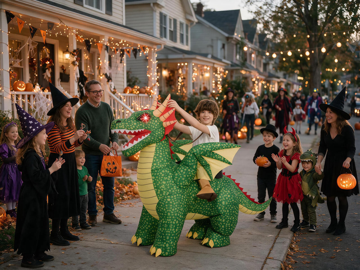 Inflatable Dinosaur Costume for Kids,Blow Up Halloween T Rex Suit