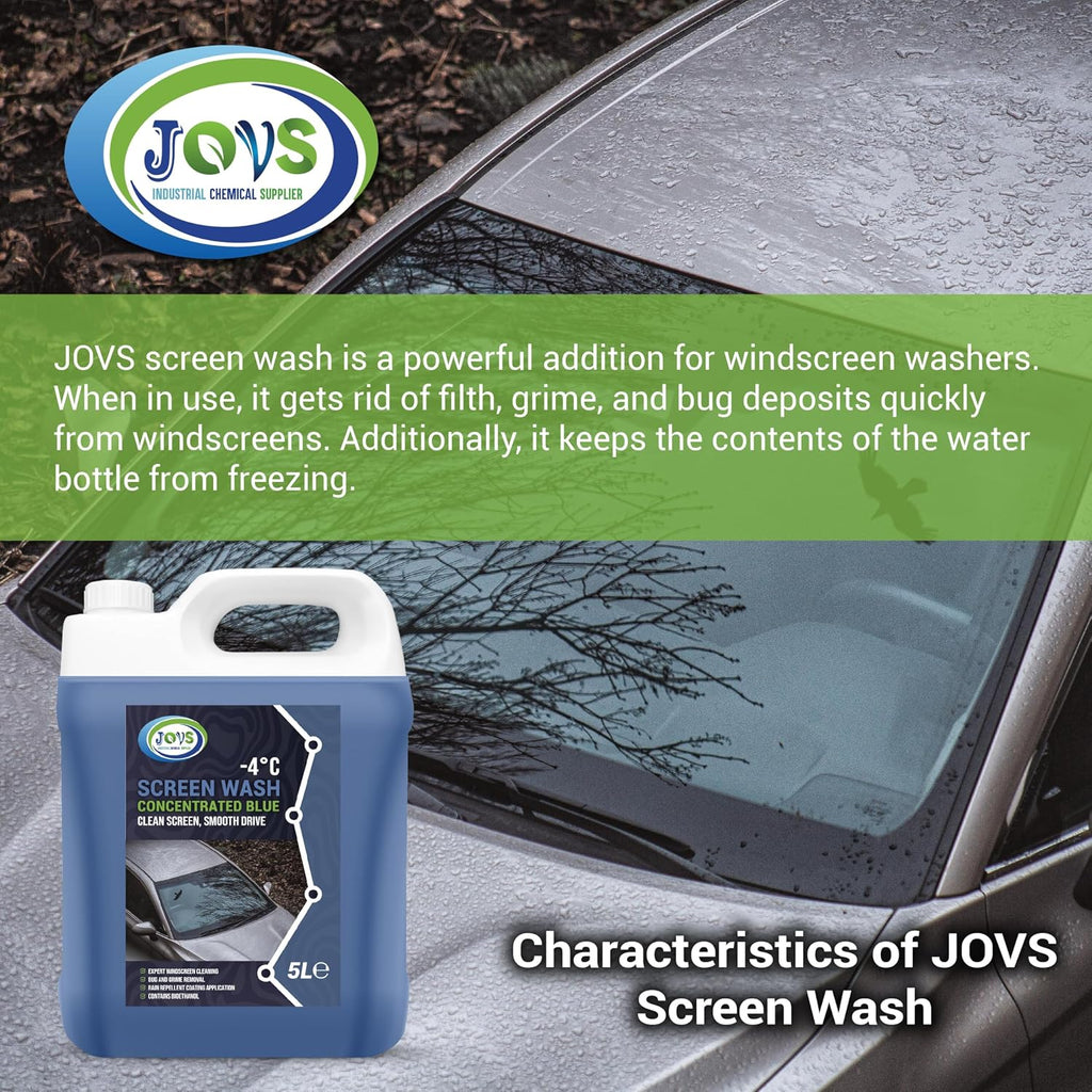 Screenwash 2x 5 Litre - Screen Wash for Cars, Windscreen - Concentrate & Effective to -4°C - Car Screen Washer Fluid & Windscreen Cleaner.