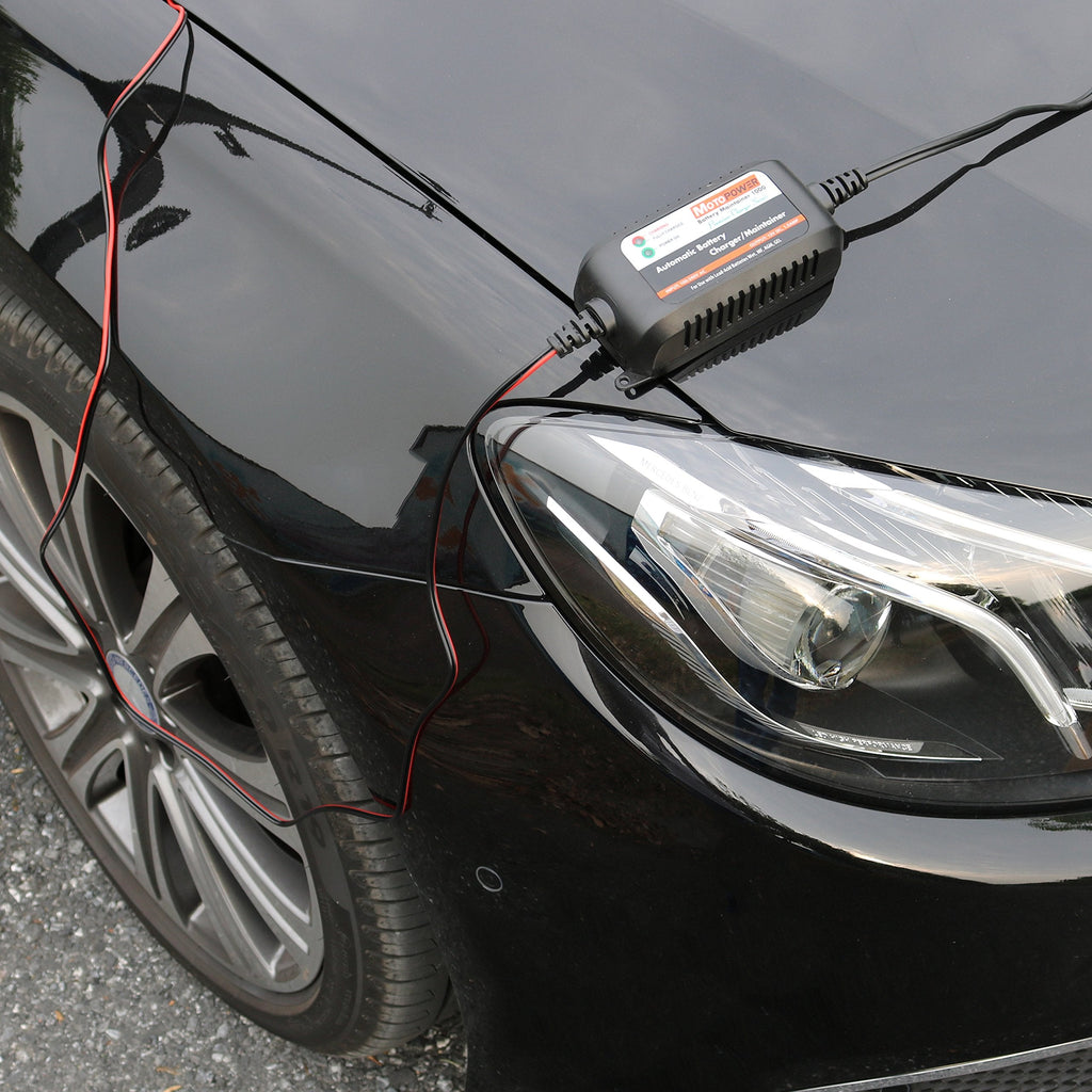 MOTOPOWER MP00205A 12V 800mA Fully Automatic Battery Charger/Maintainer - UK Plug