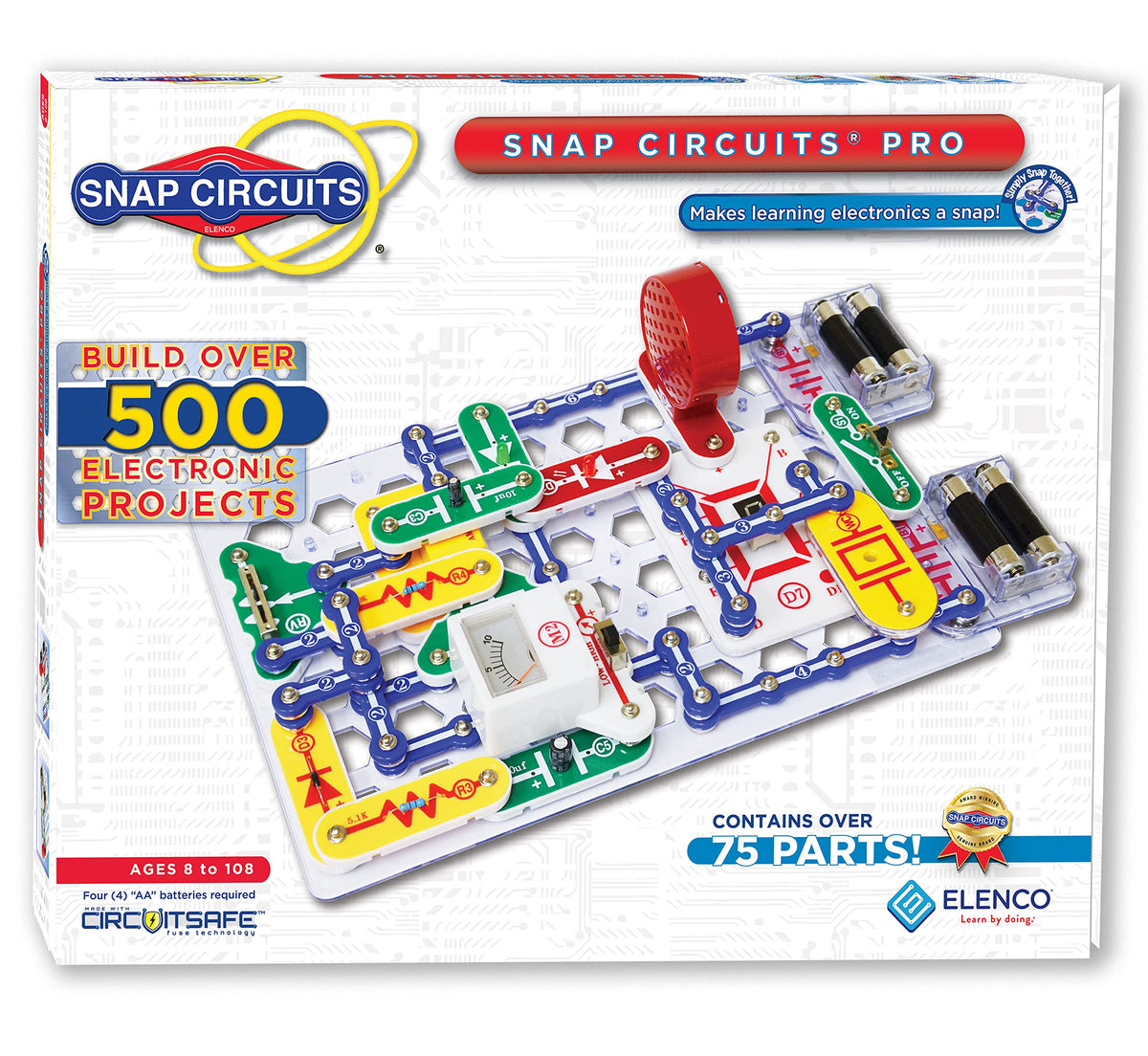 SNAP CIRCUITS Jr. SC-100 STEM Electronics Kit, 100+ Projects, Ages 8+