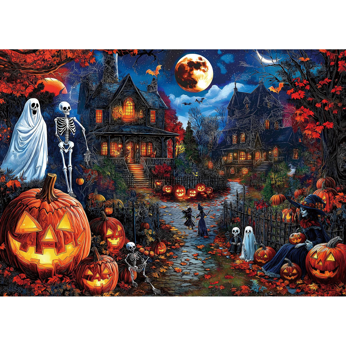 Blueforest Halloween Haunted Mansion Puzzles for Adults 1000 Pieces