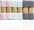 Flannel face cloth (6-Pack) - Bamboo face cloth Ultra-Soft & Baby Wash cloth for Baby's Sensitive Skin - Size 10"x10" face flannels - face cloths for washing face- Antibacterial Adult Flannel