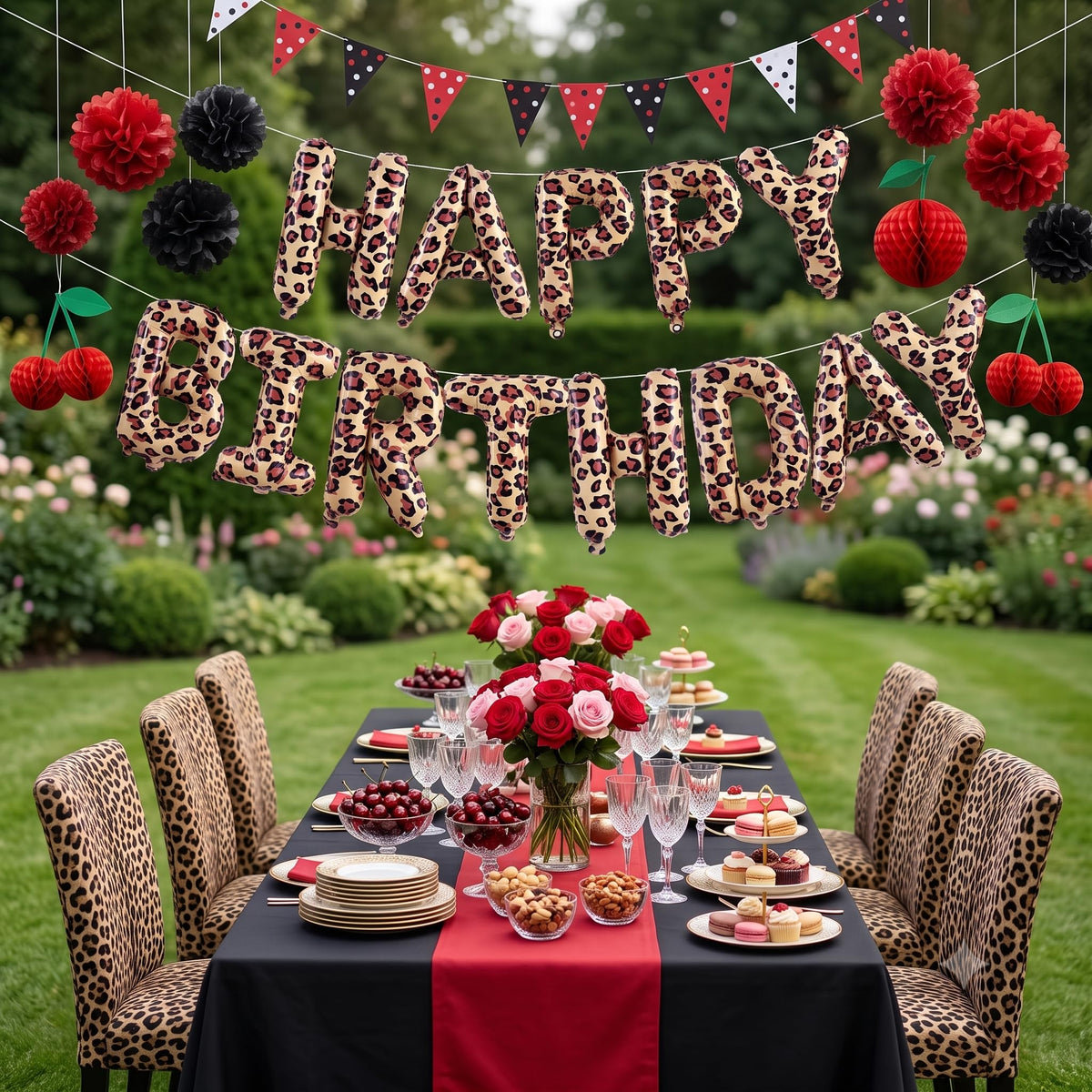 TONIFUL 16 Inch Black Happy Birthday Balloons Banner Decorations for Men