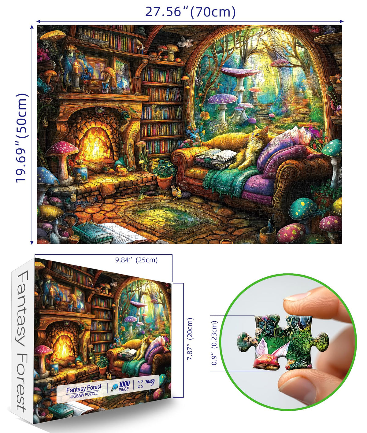 Blueforest Halloween Haunted Mansion Puzzles for Adults 1000 Pieces