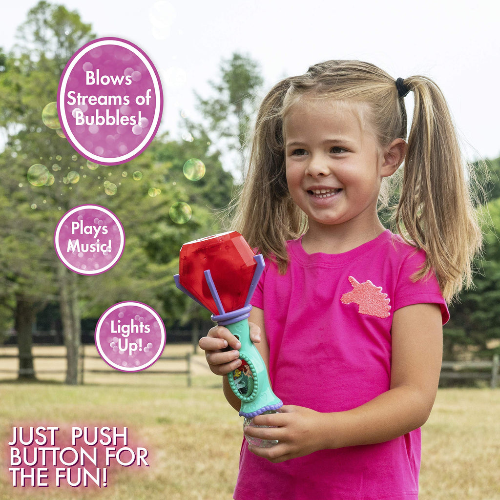 Little Kids Disney Mickey Mouse Light and Sound Musical Bubble Wand, Includes Bubble Solution, Multi (20511)