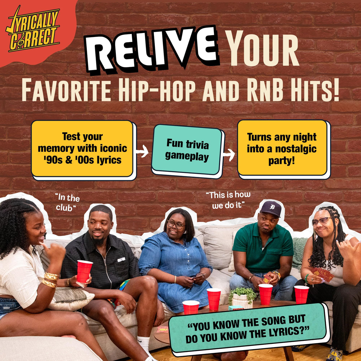 Lyrically Correct '90s & 2000s Pop Edition – Music Trivia Family Card Game