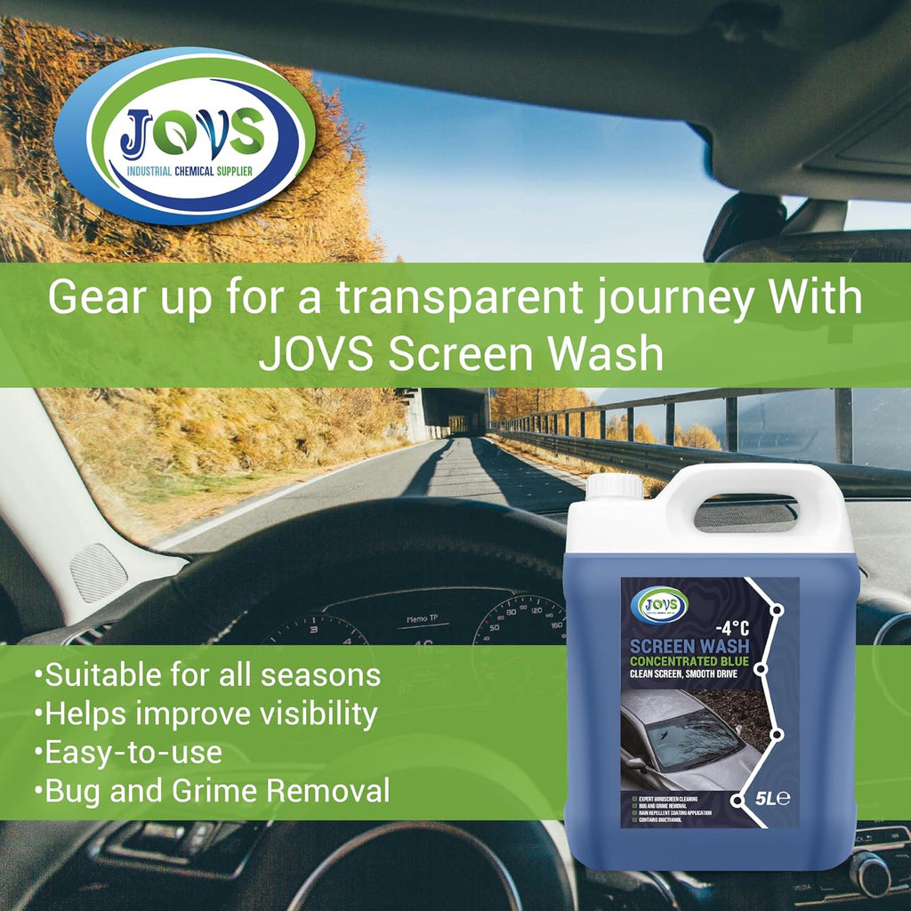 Screenwash 2x 5 Litre - Screen Wash for Cars, Windscreen - Concentrate & Effective to -4°C - Car Screen Washer Fluid & Windscreen Cleaner.