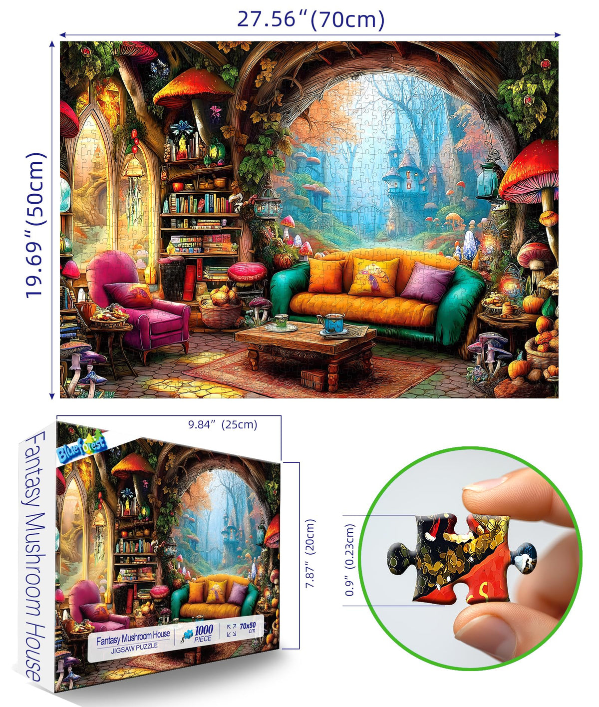 Blueforest Halloween Haunted Mansion Puzzles for Adults 1000 Pieces