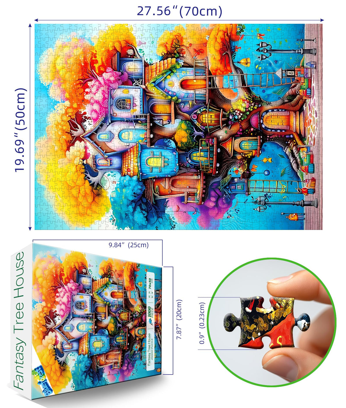 Blueforest Halloween Haunted Mansion Puzzles for Adults 1000 Pieces