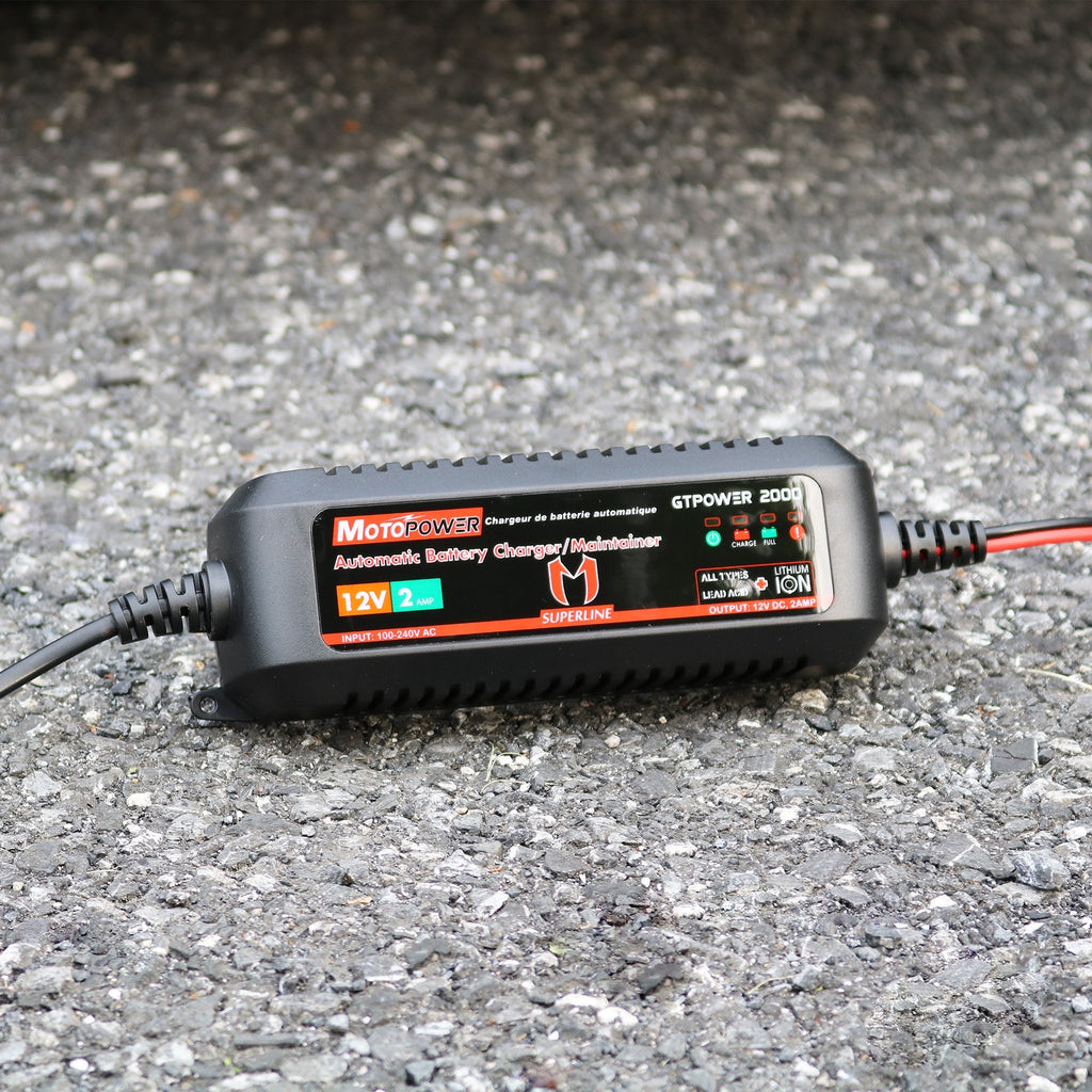 MOTOPOWER MP00205A 12V 800mA Fully Automatic Battery Charger/Maintainer - UK Plug