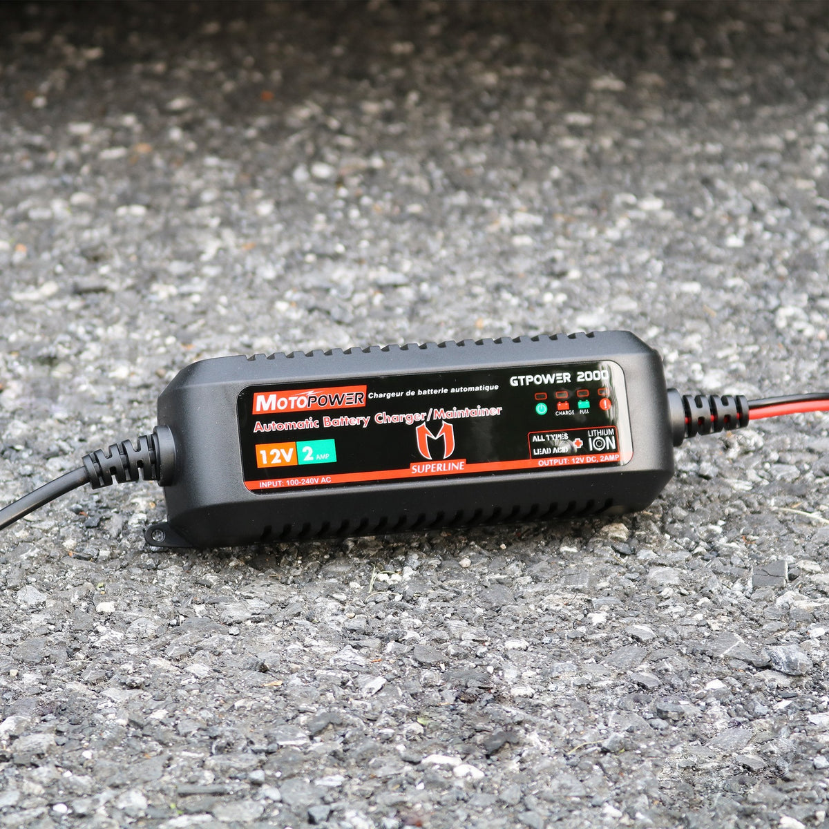 MOTOPOWER MP00205A 12V 800mA Fully Automatic Battery Charger/Maintainer - UK Plug