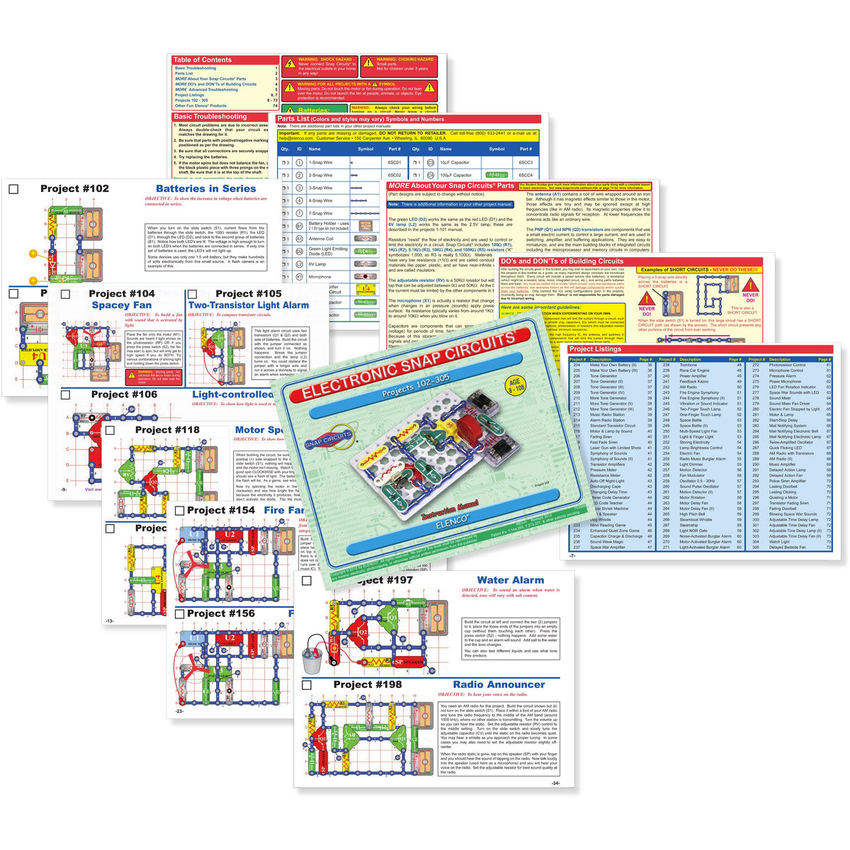 SNAP CIRCUITS Jr. SC-100 STEM Electronics Kit, 100+ Projects, Ages 8+
