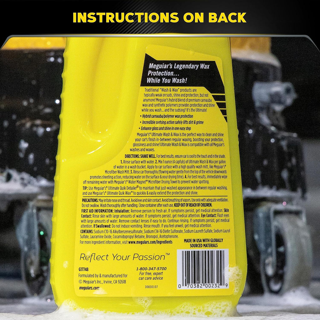 Meguiar’s Ultimate Wash & Wax, Wash Mitt and Wheel Cleaner Bundle
